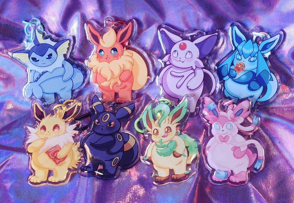 Eeveelution keychains